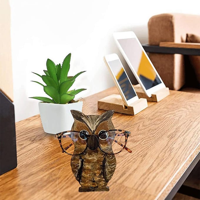 Dieren Brillenhouder Decoratieve Desktop Brillen Display Standaard Rek Decoratie white