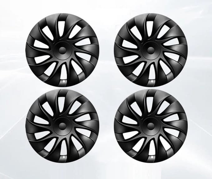 Tesla Model Y Wieldoppen voor 20 Inch Induction met Überturbine Look - Exterieur Accessoires