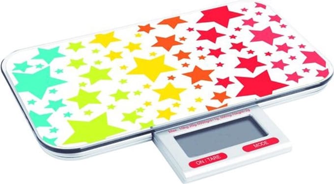 Keukenweegschaal, Slim, 23 cm, Sterren - Pebbly