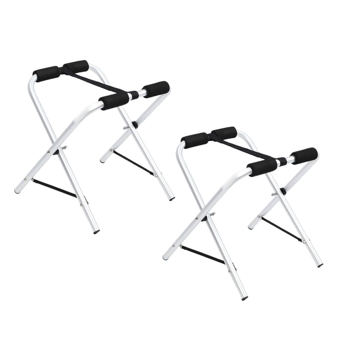 2 STUKS Opvouwbare Kajakstandaard 150 Lbs Capaciteit 17 Inch Hoog Draagbaar Kano Opbergrek voor Stand Up Paddle Board white