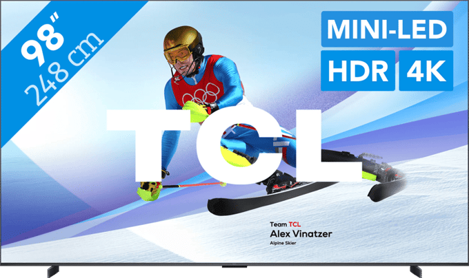 TCL 98C61K | 98 4K QD-Mini LED Smart TV | Google TV | 120Hz | Dolby Vision IQ