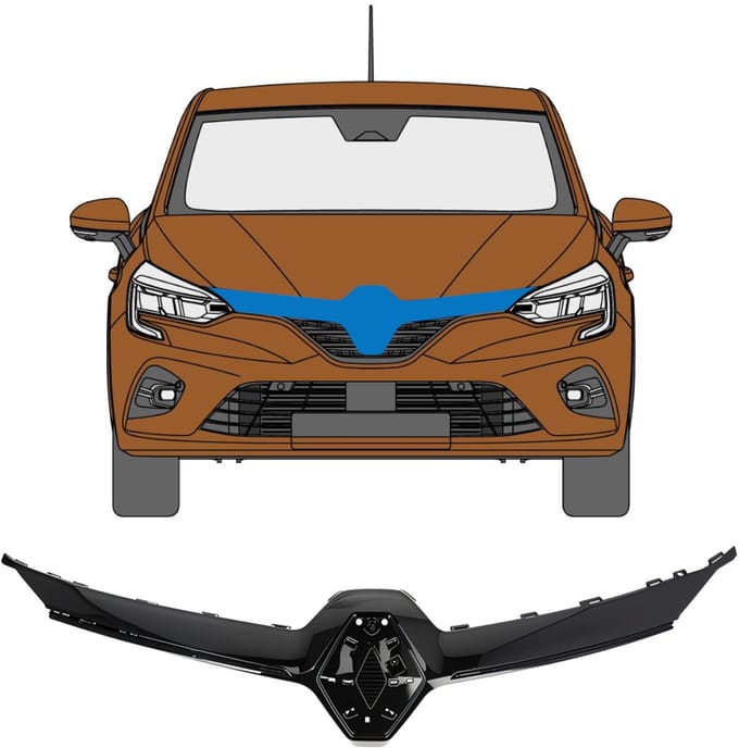 Grill lijst voor Renault Clio V 2019-