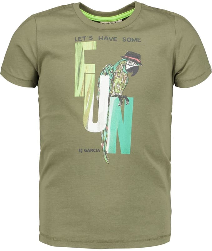 GARCIA Jongens T-shirt Groen - Maat 92/98