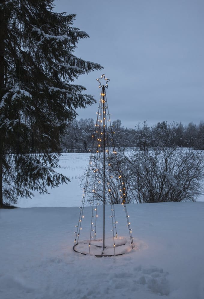 Trendy verlichte buiten kerstboom - 210cm