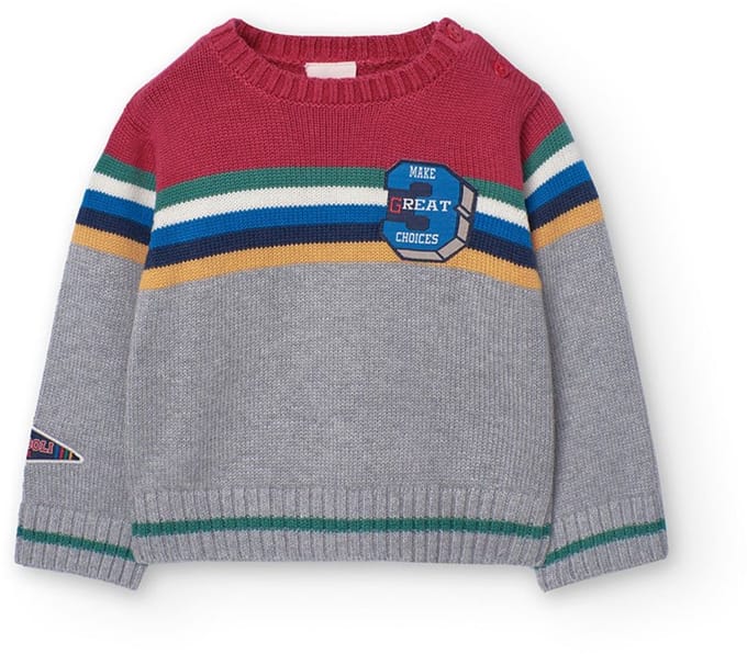 Boboli Knitwear Trui Grijs 12 Months Jongen