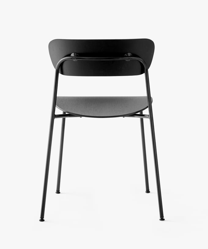 &Tradition - Pavillon AV1 Stoel - eiken zwart gelakt - black