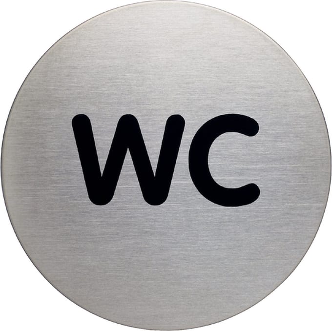 Infobord pictogram durable wc rond 83mm | 5 stuks