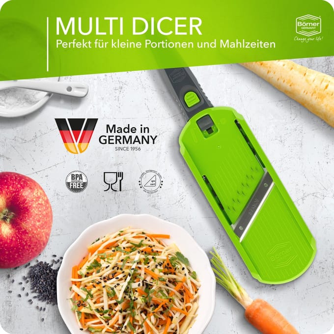 Börner Multi Dicer met Food Holder - Groentesnijder en Rasp - Groen