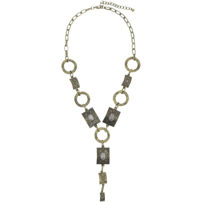 Behave – Ketting vintage antiek goudkleur – 56 cm met hanger