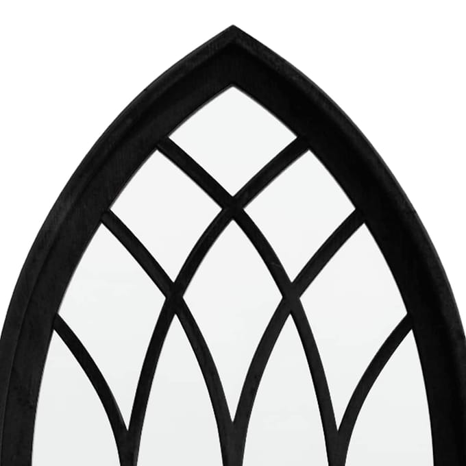 vidaXL - Tuinspiegel - 70x30 - cm - ijzer - zwart