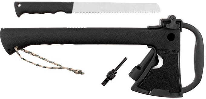 Fox outdoor bushcraft bijl 3-in-1 met zaag en vuursteen