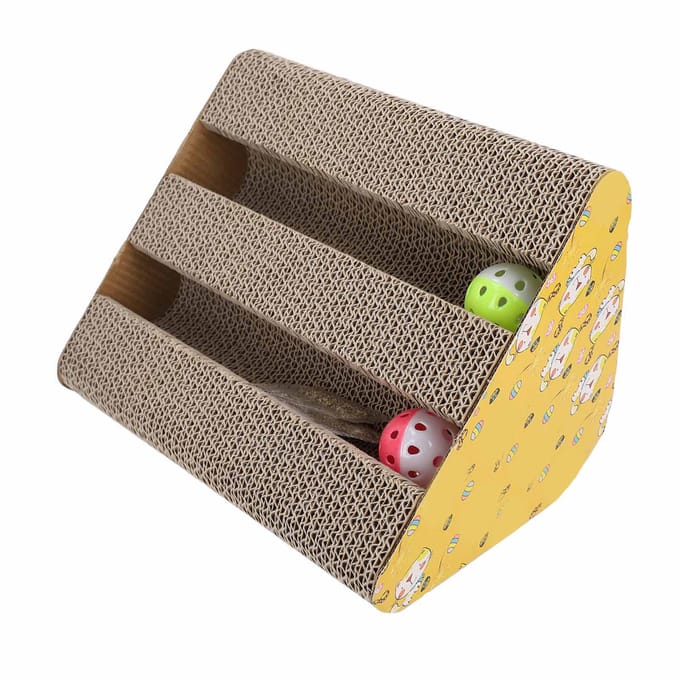 Kattenkrabber Karton Multifunctioneel Klauwen Slijpen Krasbestendigheid Meubelbescherming Kat black