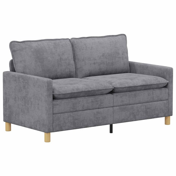 vidaXL - Bank - Lichtgrijs - 156 - x - 81 - x - 87,5 - cm - Polyester
