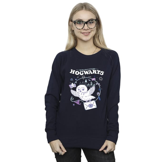 Harry Potter Dames/Dames Uil Brief Van Zweinstein Sweatshirt (Marineblauw)