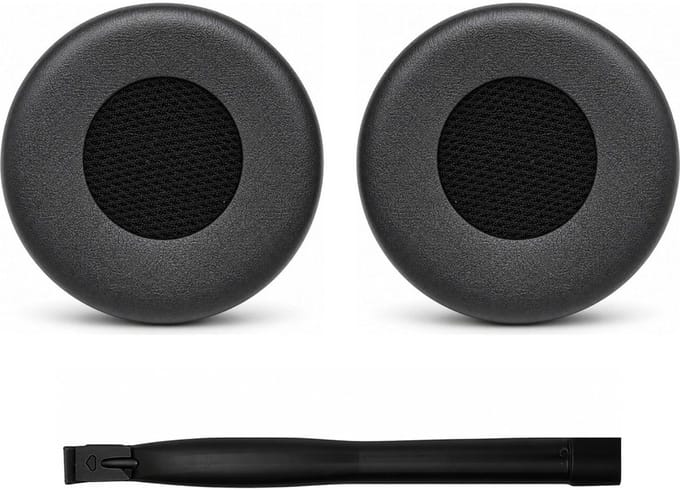 Set Oorkussens voor Jabra Headset - Evolve 75 Oorkussen - Evolve 75 UC / Evolve 75 MS / Evolve 75 SE UC / Evolve 75 SE MS / Evolve 75+ - Kunstleer met Traagschuim - Zwart