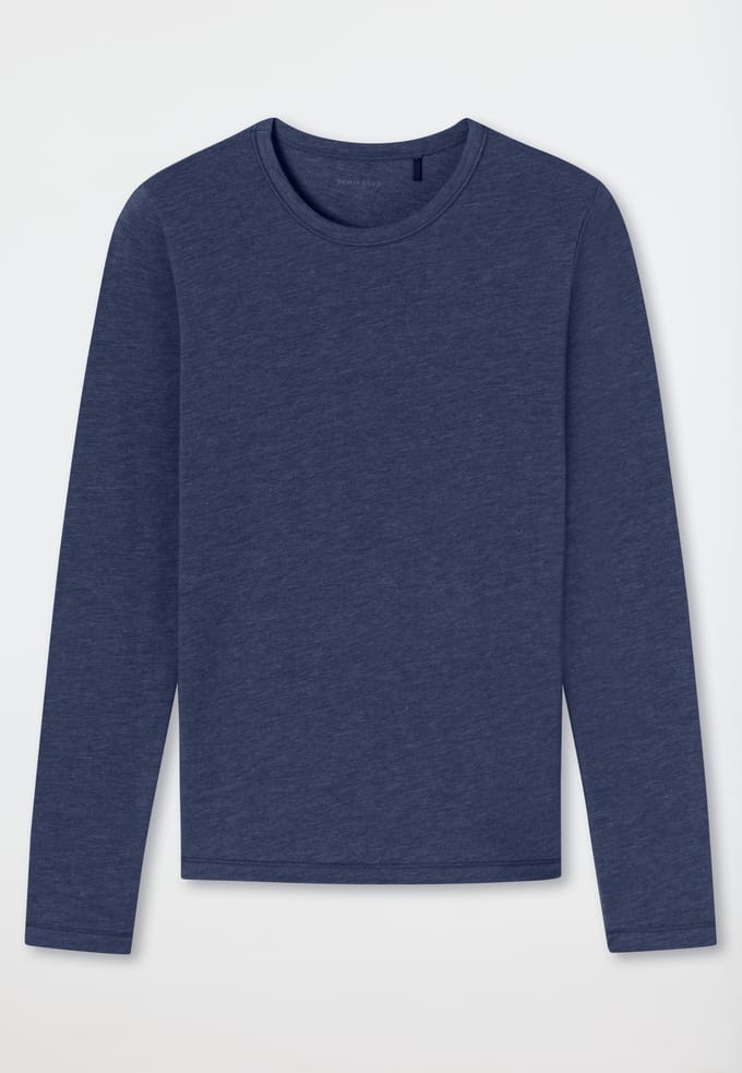 Shirt lange mouwen unisex donkerblauw - Active 92