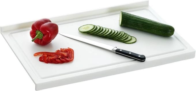 Snijplank PE - Opstaande Rand - Wit - Bartscher A120588 - Extra Dikke Plank - Horeca