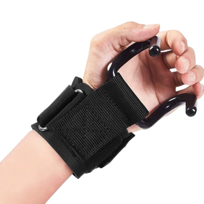 Pull-up Bar Hulphaken Antislip Polsband voor Gewichtheffen Horizontale Stang Ondersteuning Polsbescherming black