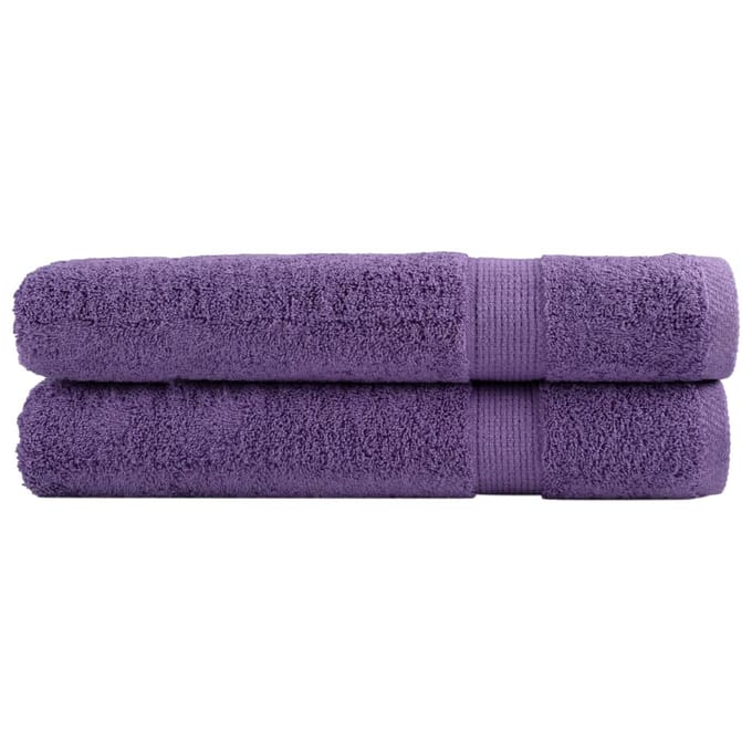 vidaXL - Handdoeken - SOLUND - 2 - st - 600 - g/m² - 100x200 - cm - paars
