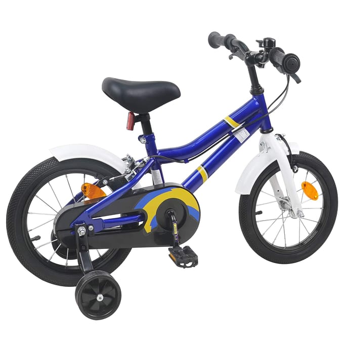 vidaXL - Kinderfiets - 16 - Inch - voor - 4-6 - jaar - oud - Blauw - en - Wit