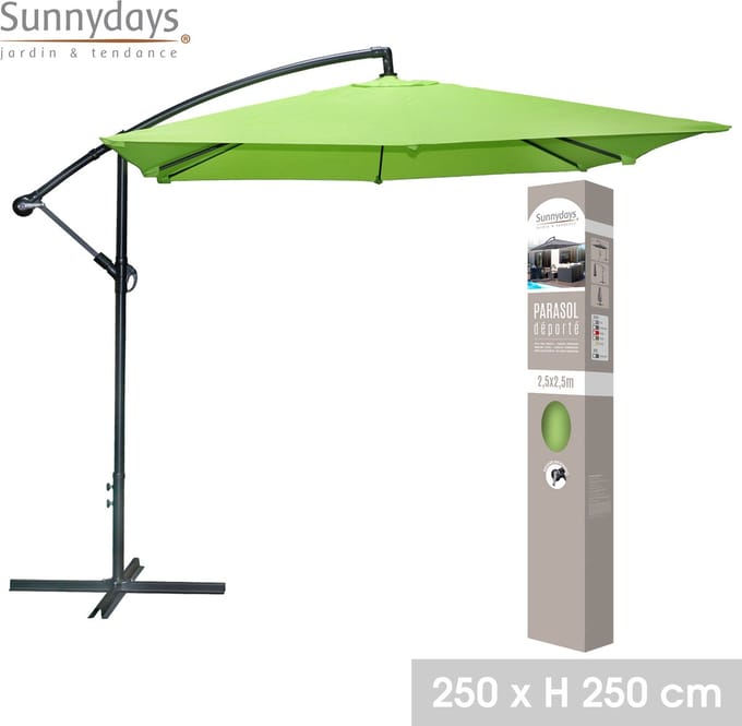 ANISE VIERKANTE PARASOL 250X250CM CANVAS 180GR