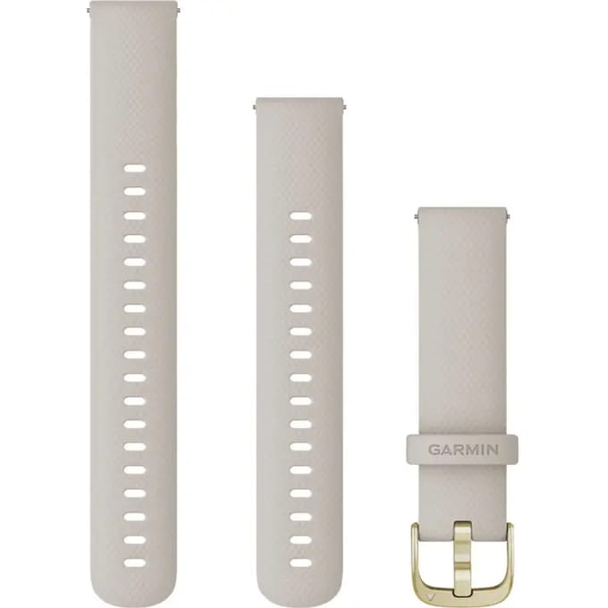 Garmin Siliconen bandje - Garmin 18 mm aansluiting - Light Sand / Gold