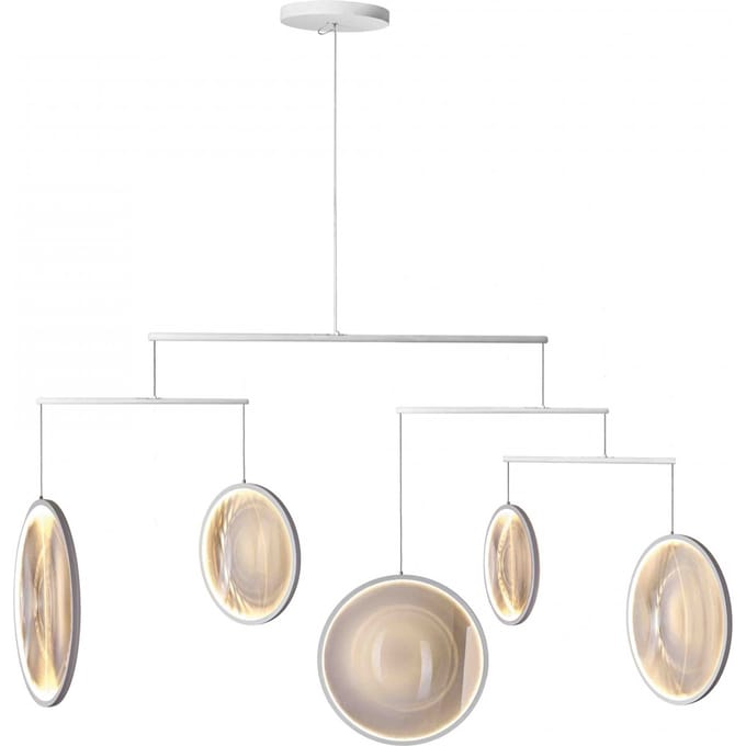 DCWéditions Focus Hanglamp - wit - 5-vlammig