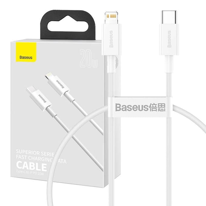 Baseus Superior series cable USB-C to Lightning 20W 0.25m - White