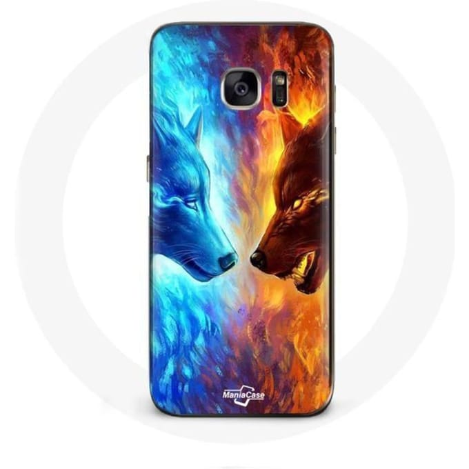 Samsung Galaxy S7 Hoesje IJswolf en Vuurwolf