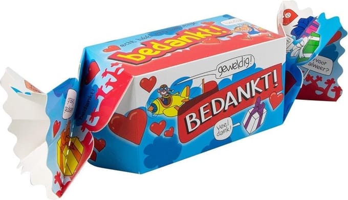 Kado/Snoepverpakking Fun - Bedankt