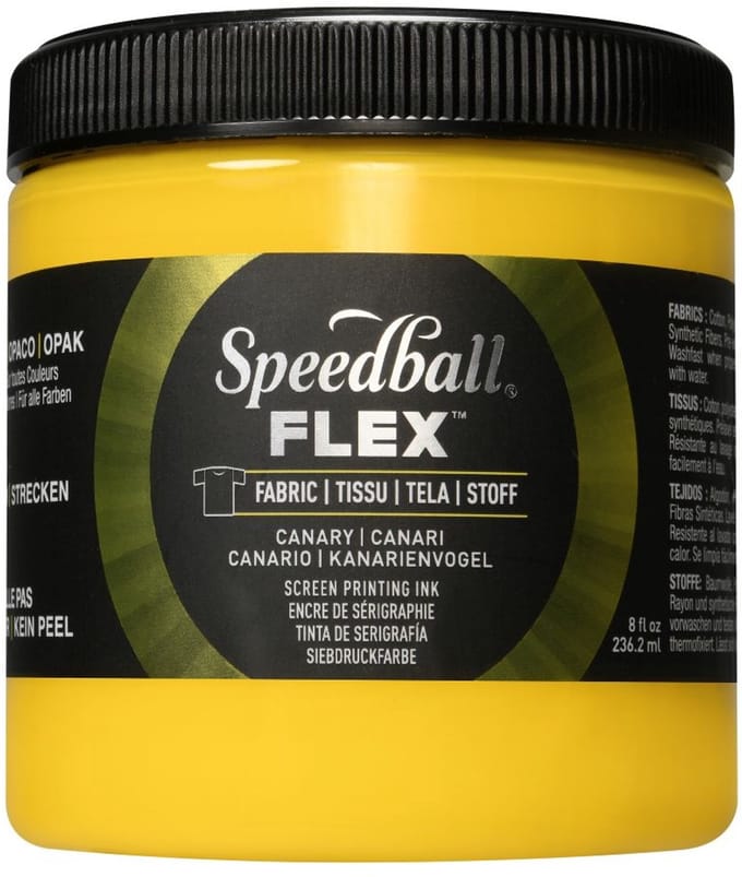 Flex fabric ink canary screen printing -Speedball