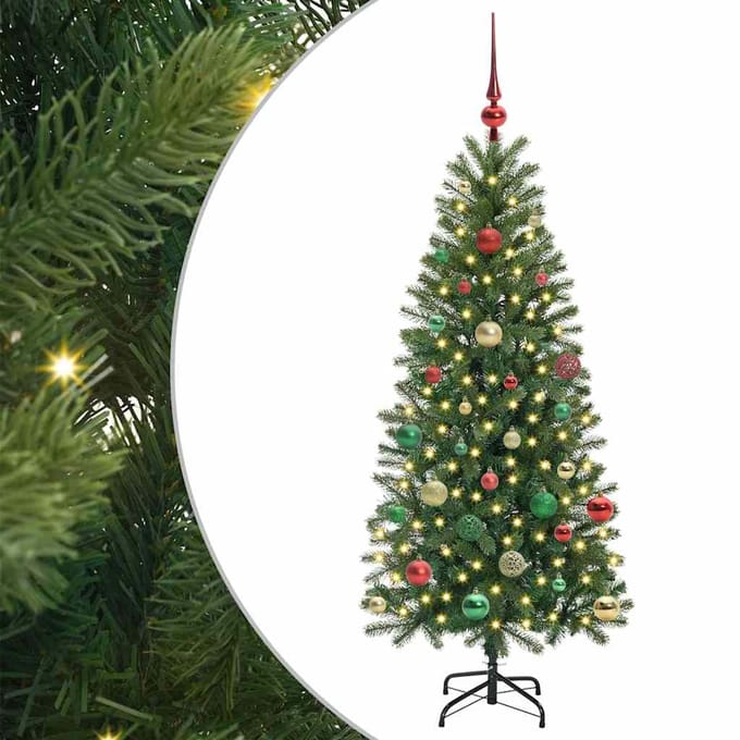 vidaXL - Kunstkerstboom - Groen - 150 - cm - PE - en - PVC