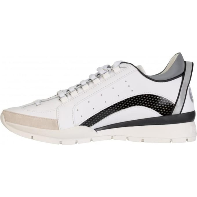 DSQUARED2 luxe Italiaanse sneakers schoenen bianco - Maat: 43 white