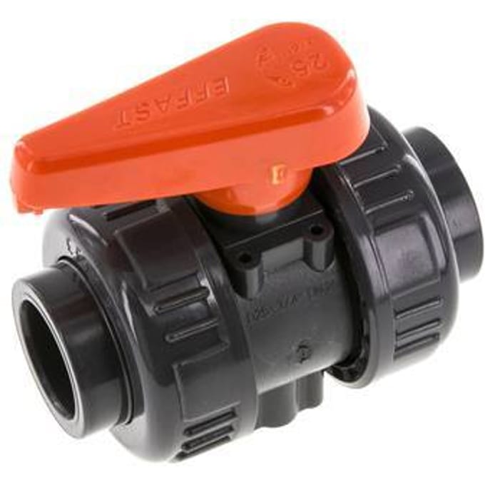 PVC 2-weg Kogelkraan Dubbele Wartel 25 mm Sok EPDM