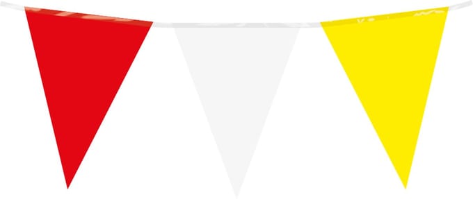 Vlaggenlijn - Oeteldonk - Rood-Wit-Geel - 10 meter