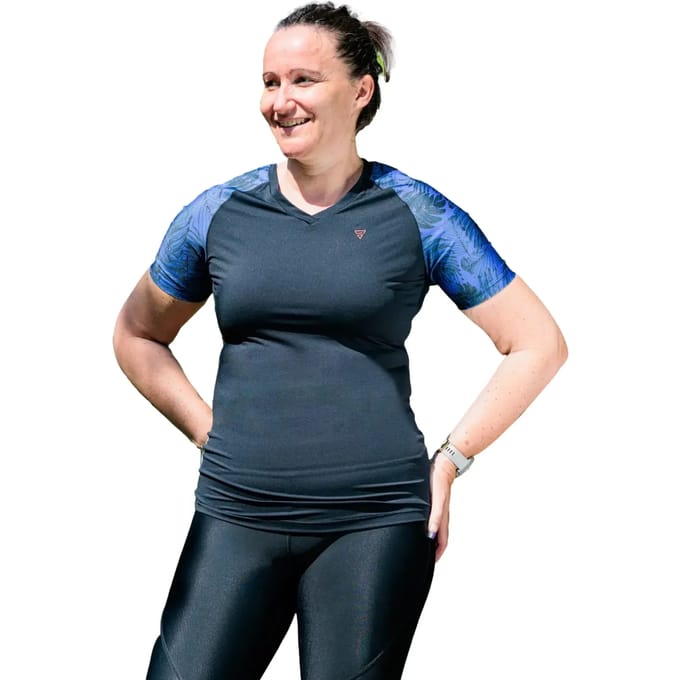 Dames-T-shirt met V-hals Gayaskin Mercure