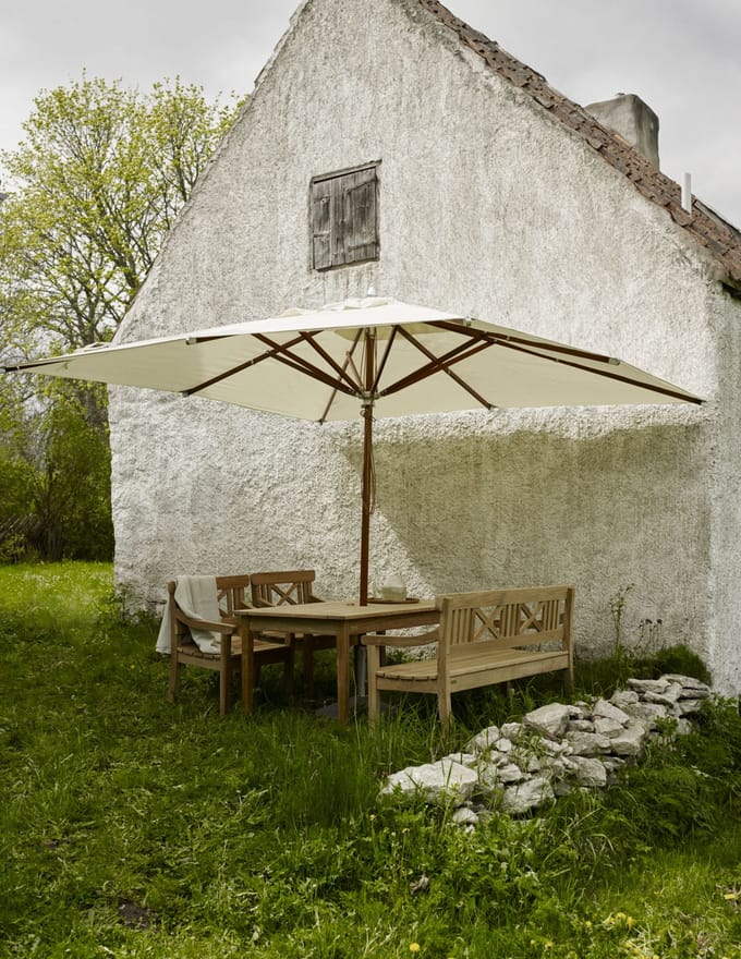 Skagerak by Fritz Hansen - Atlantis Parasol - vierkant 330 x 330 cm - wit