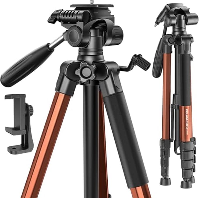 Professioneel 188cm Aluminium Camera Statief met Draagtas en Telefoonhouder