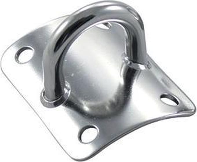 Mastplaat gewalst 60 - 70 mm horizontaal RVS-316
