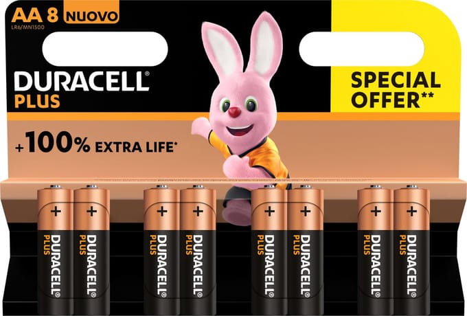 DURACELL ALKA PLUS AA X8 - SO