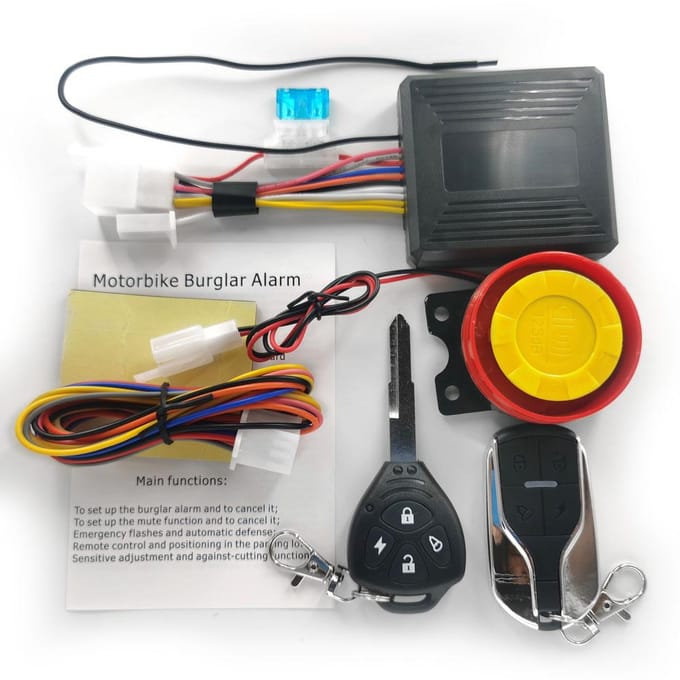 Motorfiets Anti-Diefstal Alarmsysteem Draadloze Afstandsbediening Motorstarter Stop met Afstandsbedieningssleutel veelkleurig