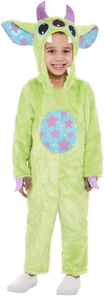 Smiffys - Toddler Monster Kinder Kostuum - Kids tm 2 jaar - Groen