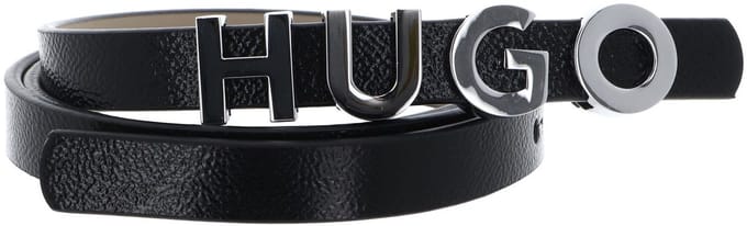 HUGO Leren Riem Zula Sz15 Belt W75 Black Zwart