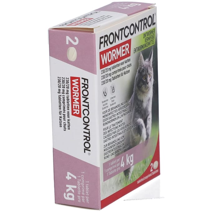 Frontcontrol Frontcontrol Kat - Anti wormenmiddel - 2 tab Kat 1-8 Kg