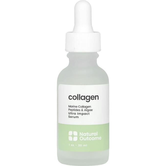 Natural Outcome, Sérum Collagène Ultra Impact, Sans Parfum, 1 oz (30 ml) white