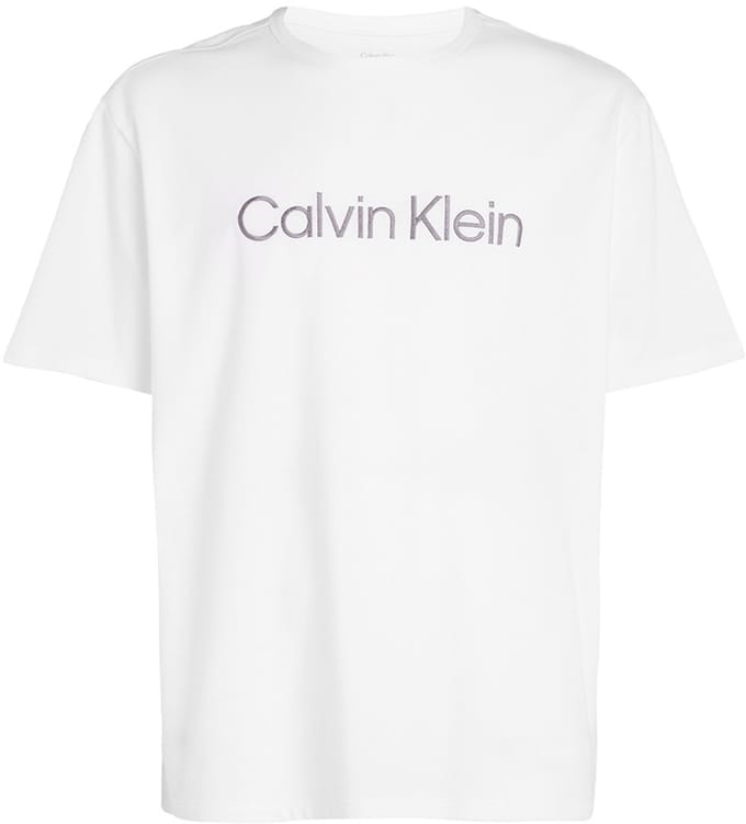 Calvin Klein heren O-hals shirt embroidered logo wit