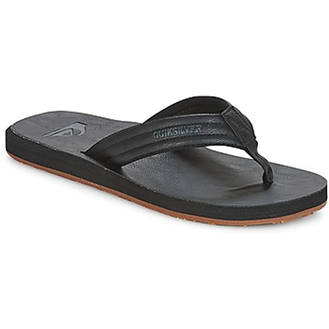 Quiksilver Carver Nubuck Heren Slippers - Solid Black - Maat 41
