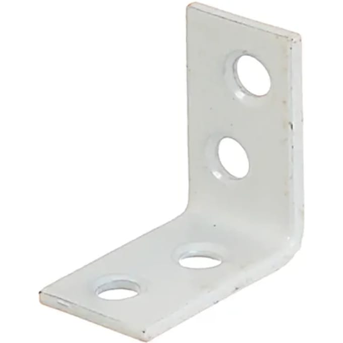Alberts Hoekanker - Wit Geplastificeerd Staal - 25x25x14mm - 4 Stuks