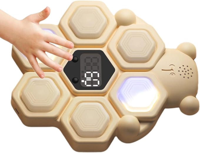 Hoogspringteller - Interactieve trainer - Actief spel - LED display - 25.5 x 22.5 cm - Geel