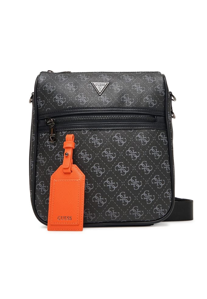 GUESS schoudertas Milano Crossbody Bag 2 Dark Black donkergrijs